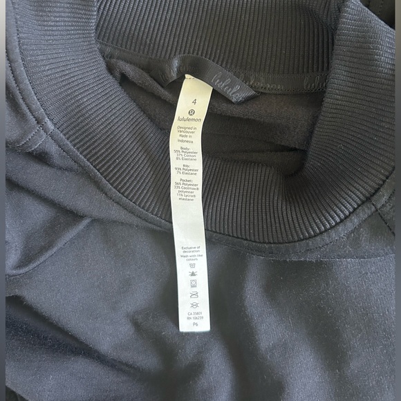 Lululemon City Sweat Crew - Black - Size 4 - Picture 3 of 7